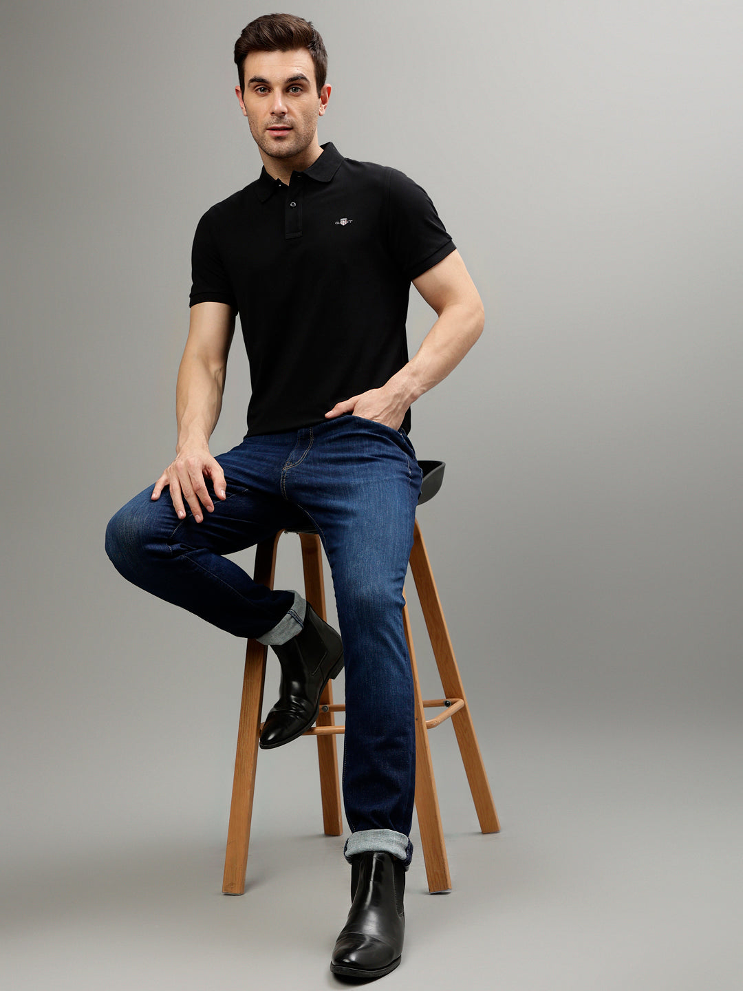 Gant Men Blue Washed Extra Slim Fit Jeans