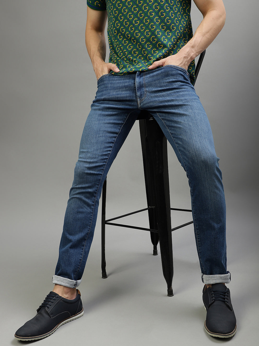 Gant Men Blue Washed Extra Slim Fit Jeans