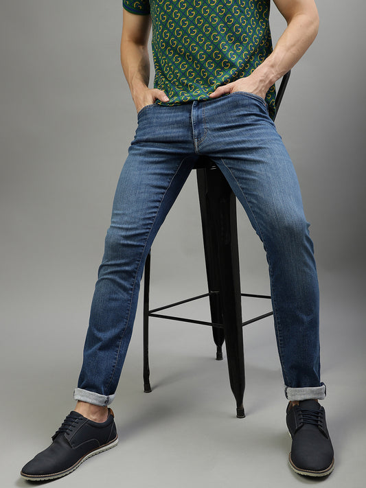Gant Men Blue Washed Extra Slim Fit Jeans