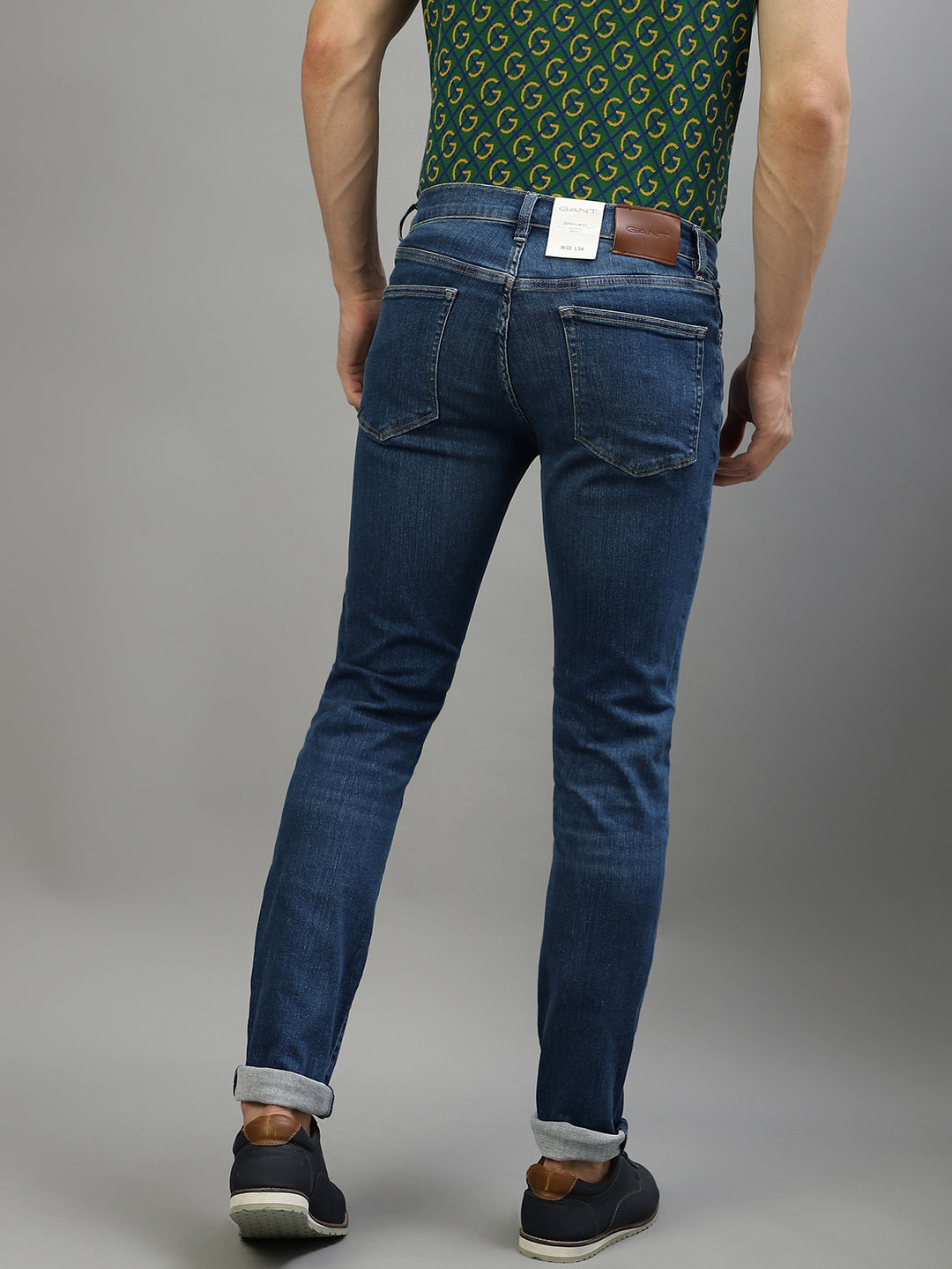 Gant Men Blue Washed Extra Slim Fit Jeans