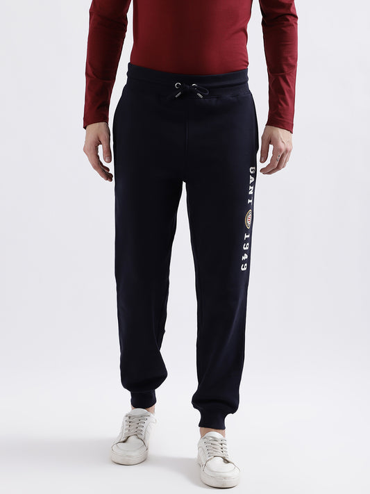Gant Men Blue Solid Relaxed Fit Sweatpant