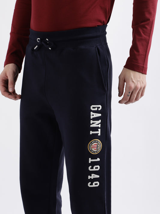 Gant Men Blue Solid Relaxed Fit Sweatpant