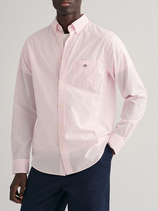 Gant Pink Fashion Checked Regular Fit Shirt