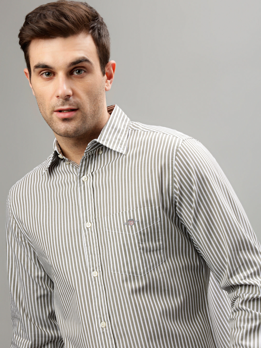 Gant Green Fashion Striped Regular Fit Shirt