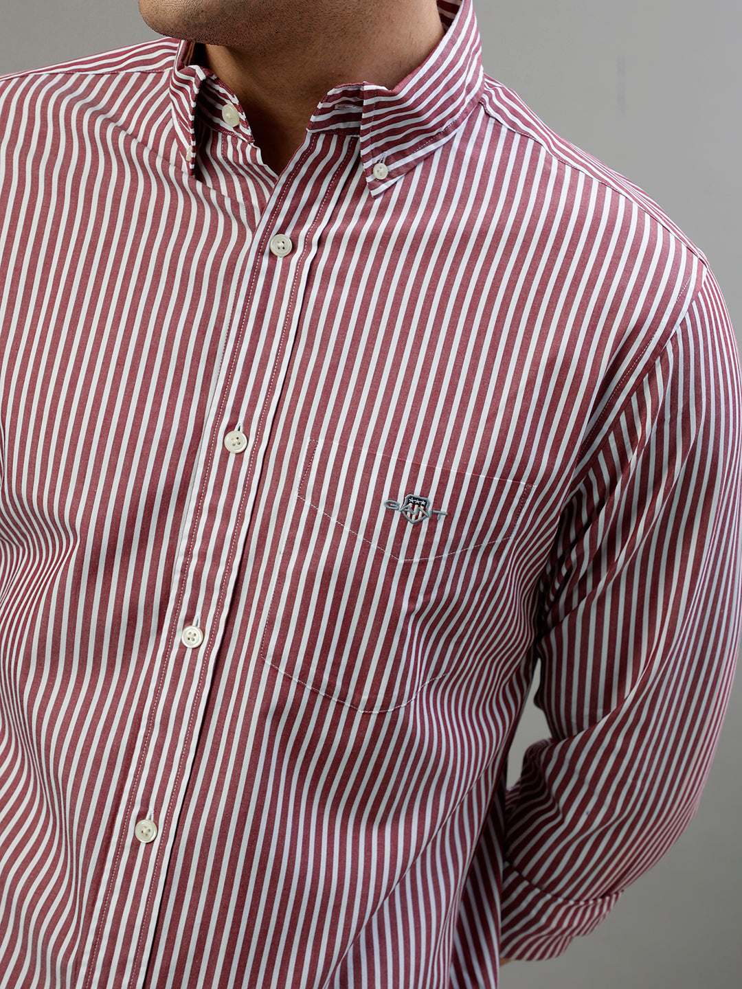 Gant Red Fashion Striped Regular Fit Shirt