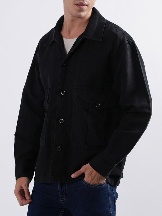 Gant Men Black Solid Jacket