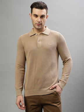 Gant Men Solid Polo Neck Full Sleeves Sweater