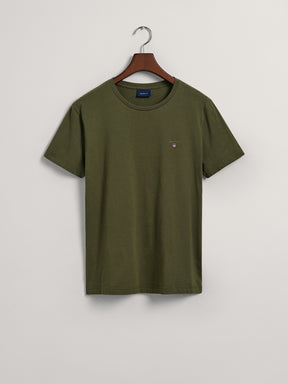 Gant Men Olive Green Printed T-shirt