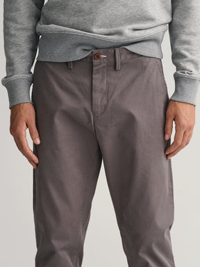 Gant Men Grey Comfort Slim Fit Trousers