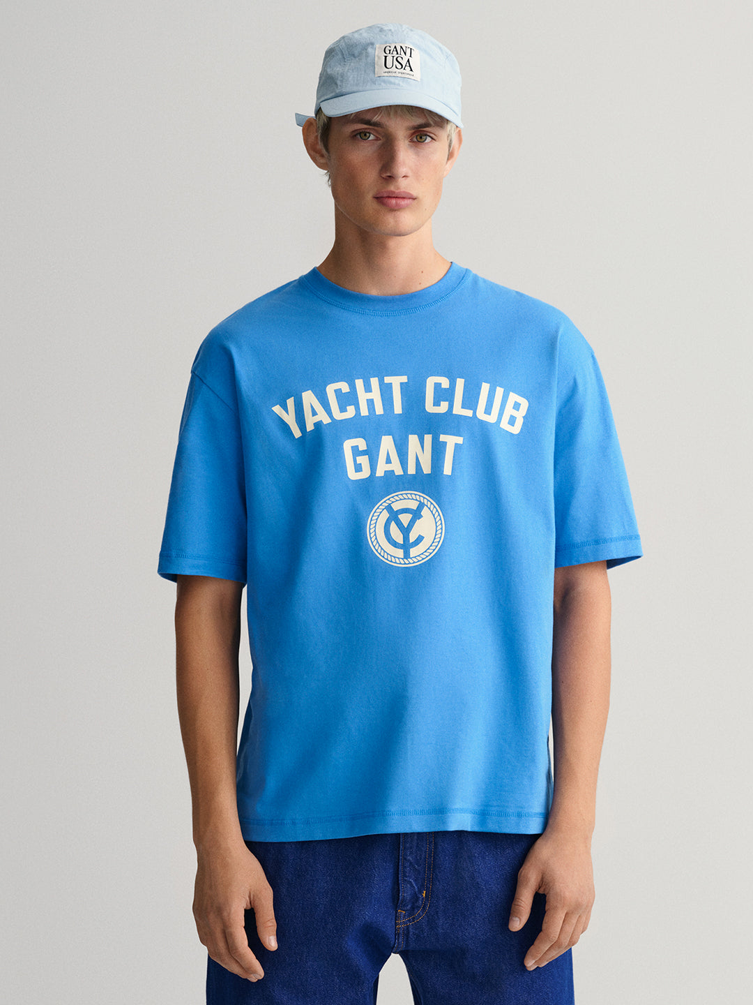 Gant Blue Yacht Logo Regular Fit T-Shirt