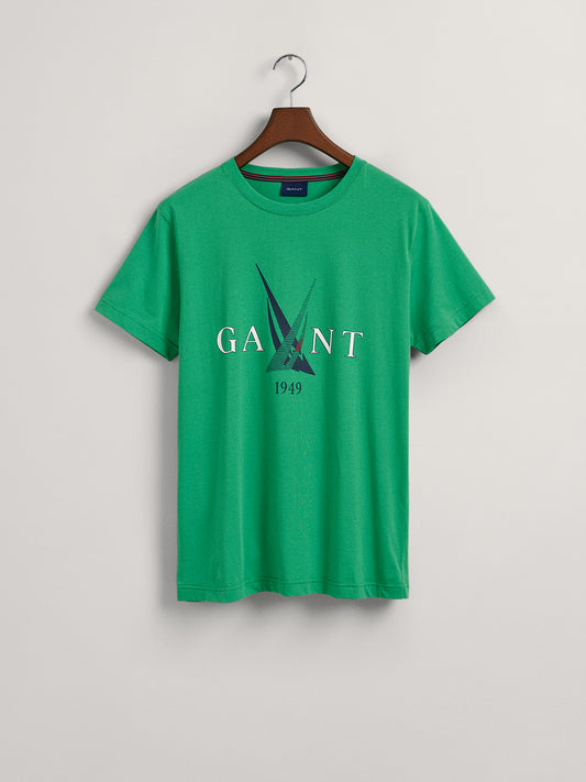 Gant Green Sail Logo Regular Fit T-Shirt