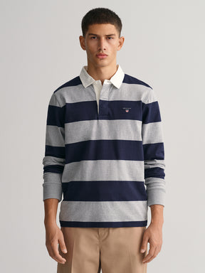 Gant Men Grey Striped Polo TShirt