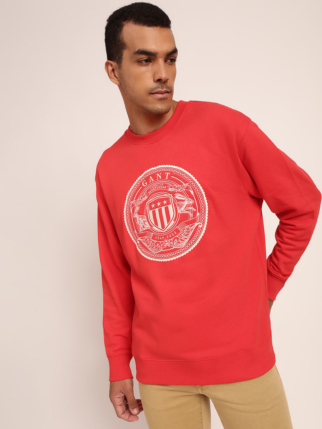Gant Men Red Printed Sweatshirt