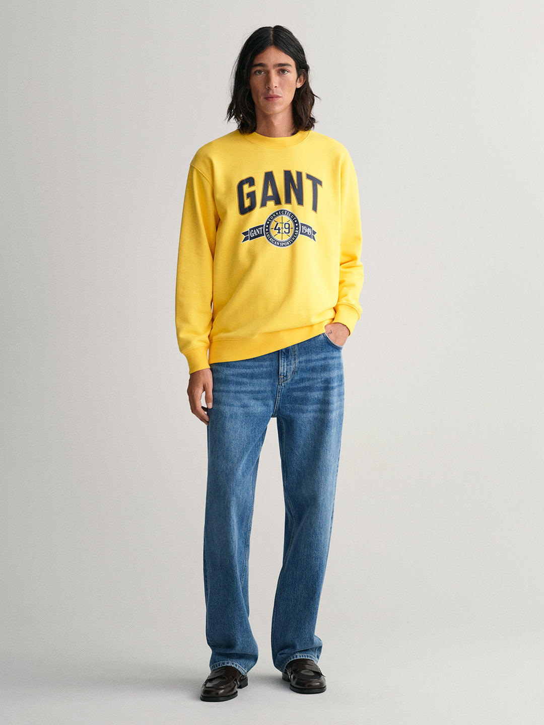 Gant Men Yellow Printed Sweatshirt