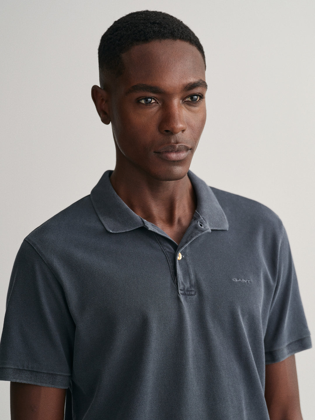 Gant Grey Sunfaded Rugger Regular Fit Pique Polo T-Shirt