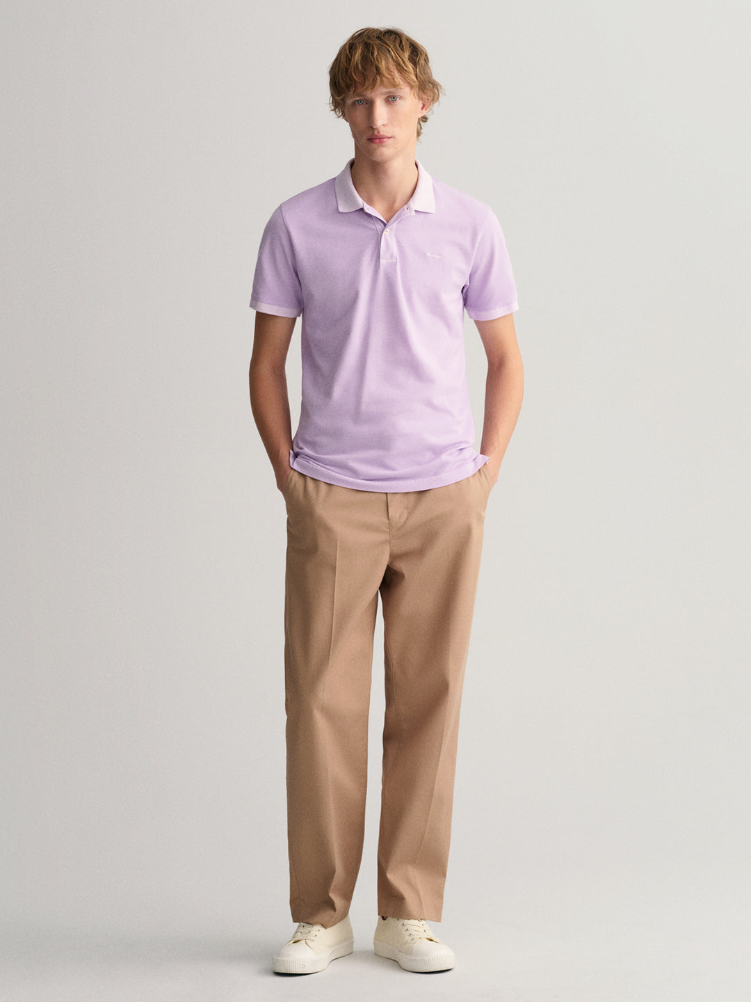 Gant Purple Sunfaded Rugger Regular Fit Pique Polo T-Shirt