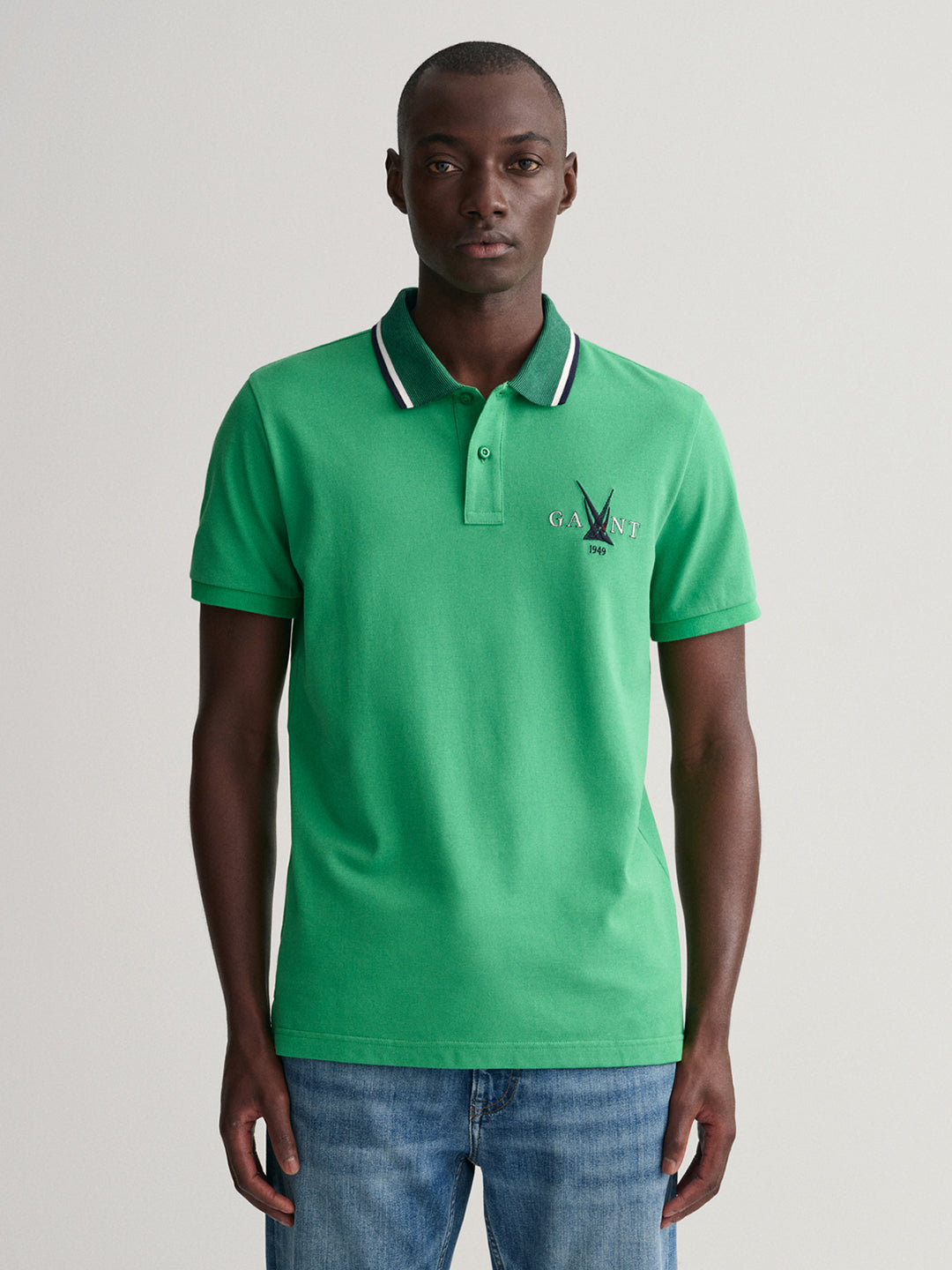Gant Green Sail Regular Fit Pique Polo T-Shirt