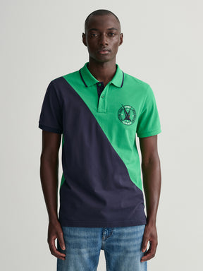 Gant Men Green Polo Collar T-shirt