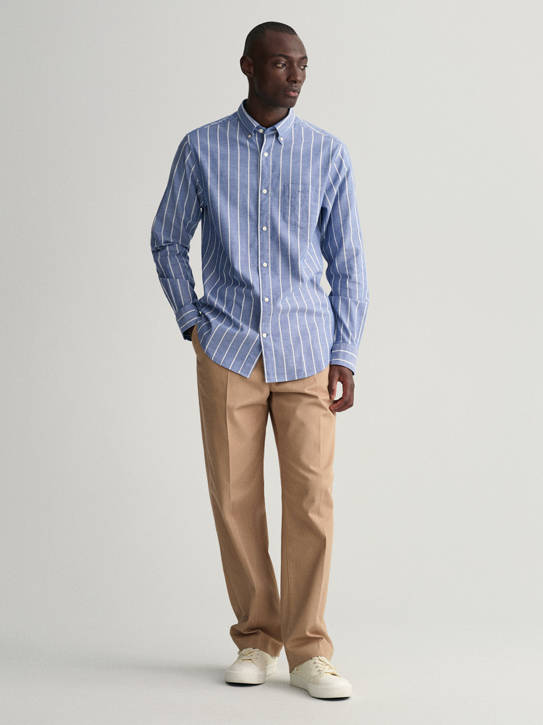 Gant Blue Oxford Striped Regular Fit Shirt