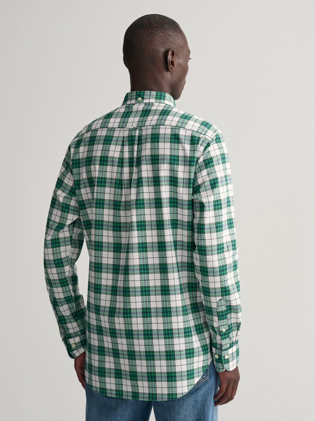 Gant Green Oxford Checked Regular Fit Shirt