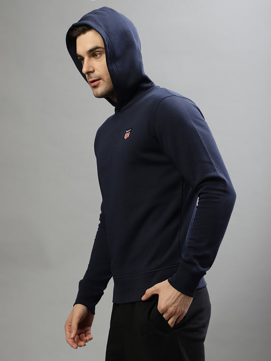 Gant Men Solid Hooded Full Sleeves Sweatshirt