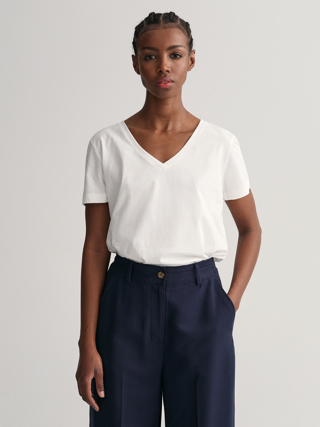 Gant White Preppy Relaxed Fit T-Shirt
