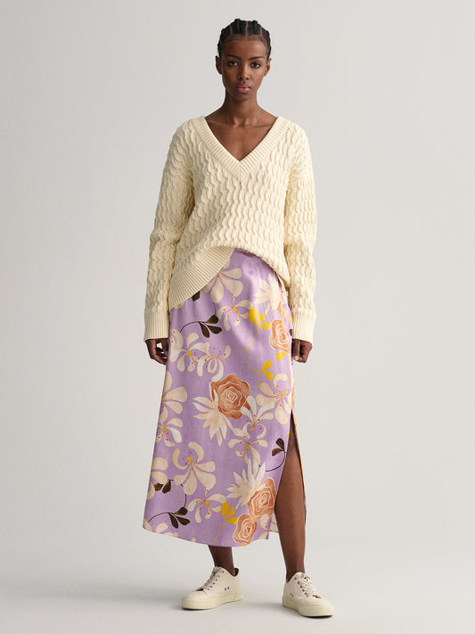 Gant Floral Printed Straight Maxi Skirt