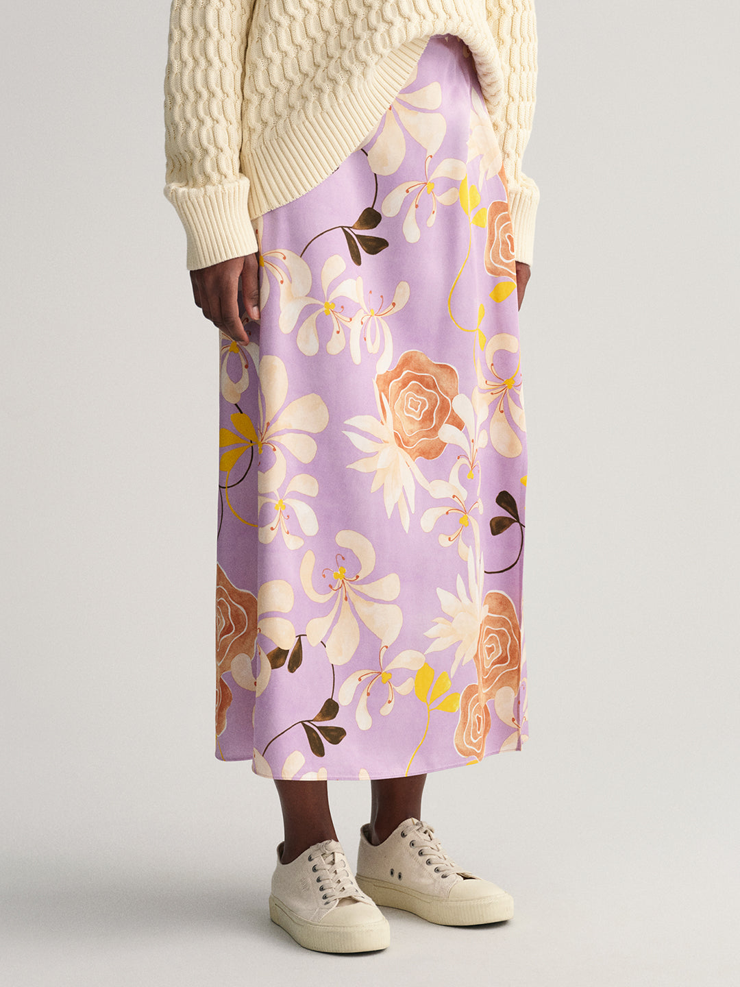 Gant Floral Printed Straight Maxi Skirt