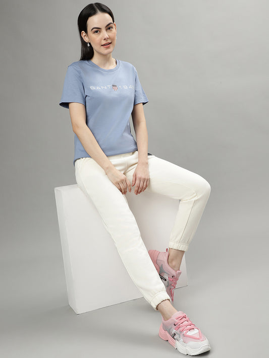 Gant Blue Fashion Logo Regular Fit T-Shirt