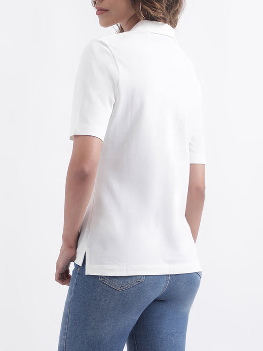 Gant White Fashion Slim Fit T-Shirt