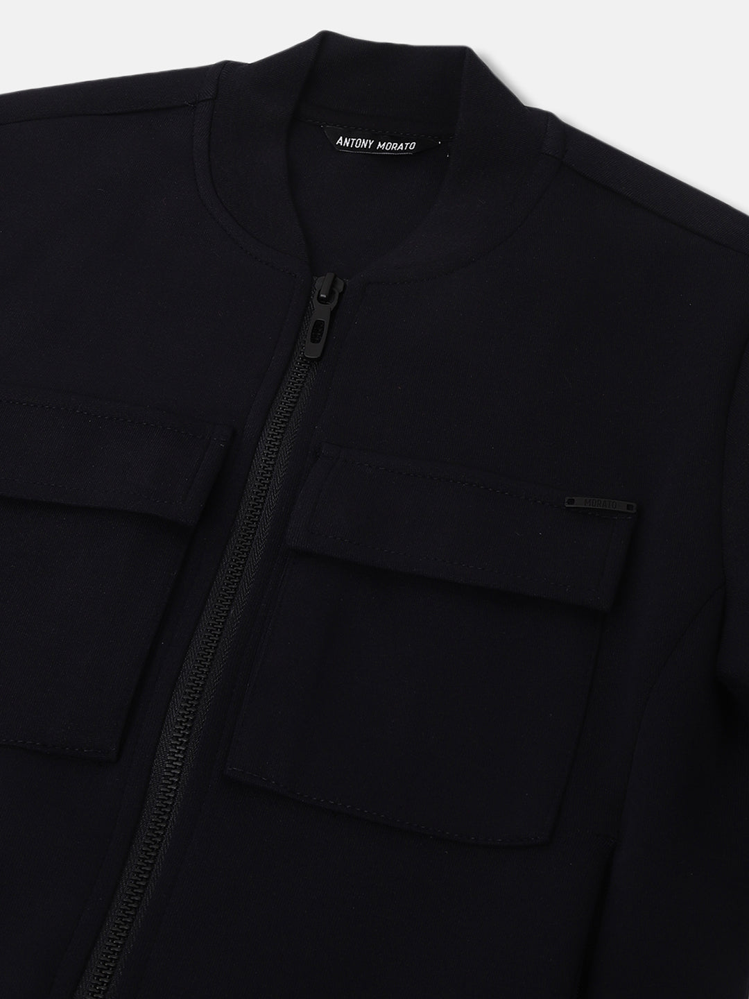 Antony Morato Boys Solid Full Sleeves High Neck Sweatshirt