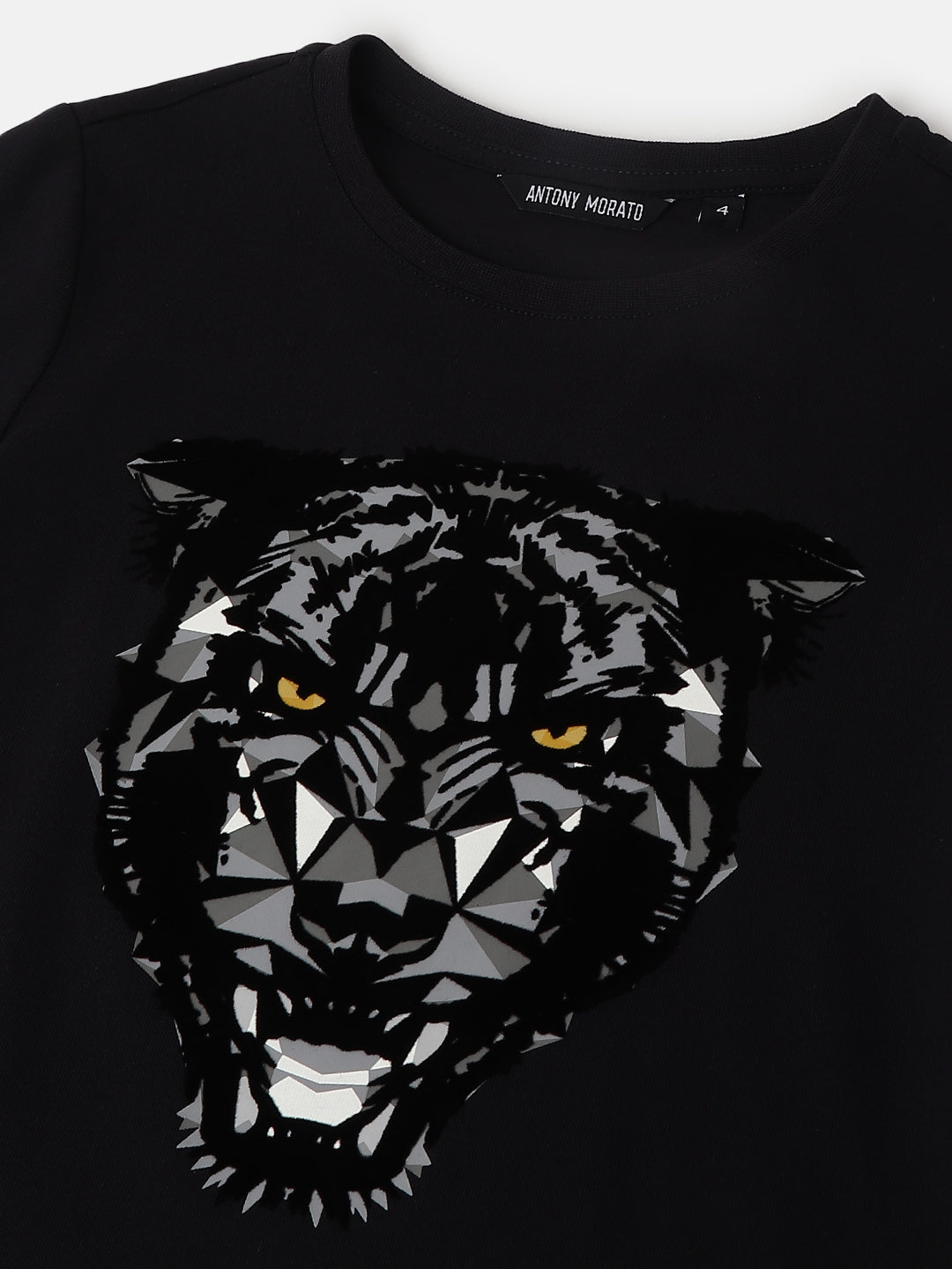 Antony Morato Kids Black Fashion Printed Regular Fit T-Shirt
