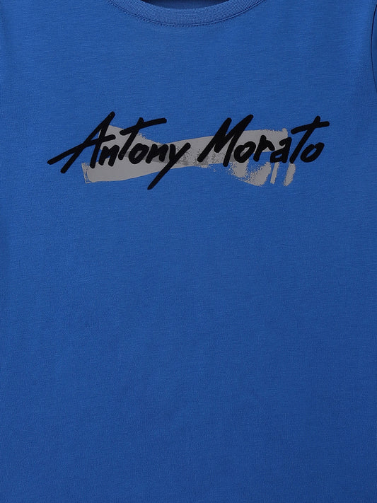 Antony Morato Kids Blue Fashion Printed Regular Fit T-Shirt
