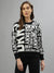Dkny Women Printed Round Neck Full Sleeves Sweater