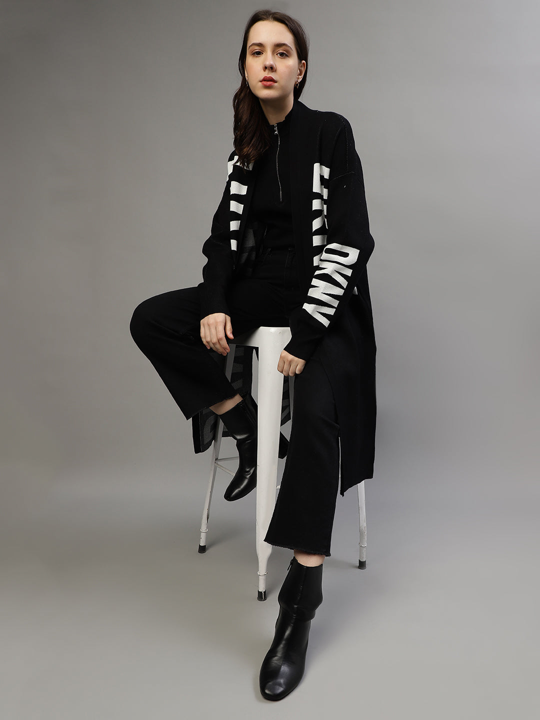 sullen DKNY リブニット Shop Dkny Women Self Design Turtle Neck Full Sleeves Sweater