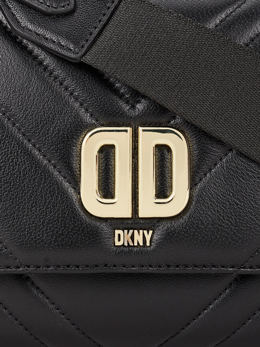 Dkny Women Black Solid Quilted Shoulder Bag