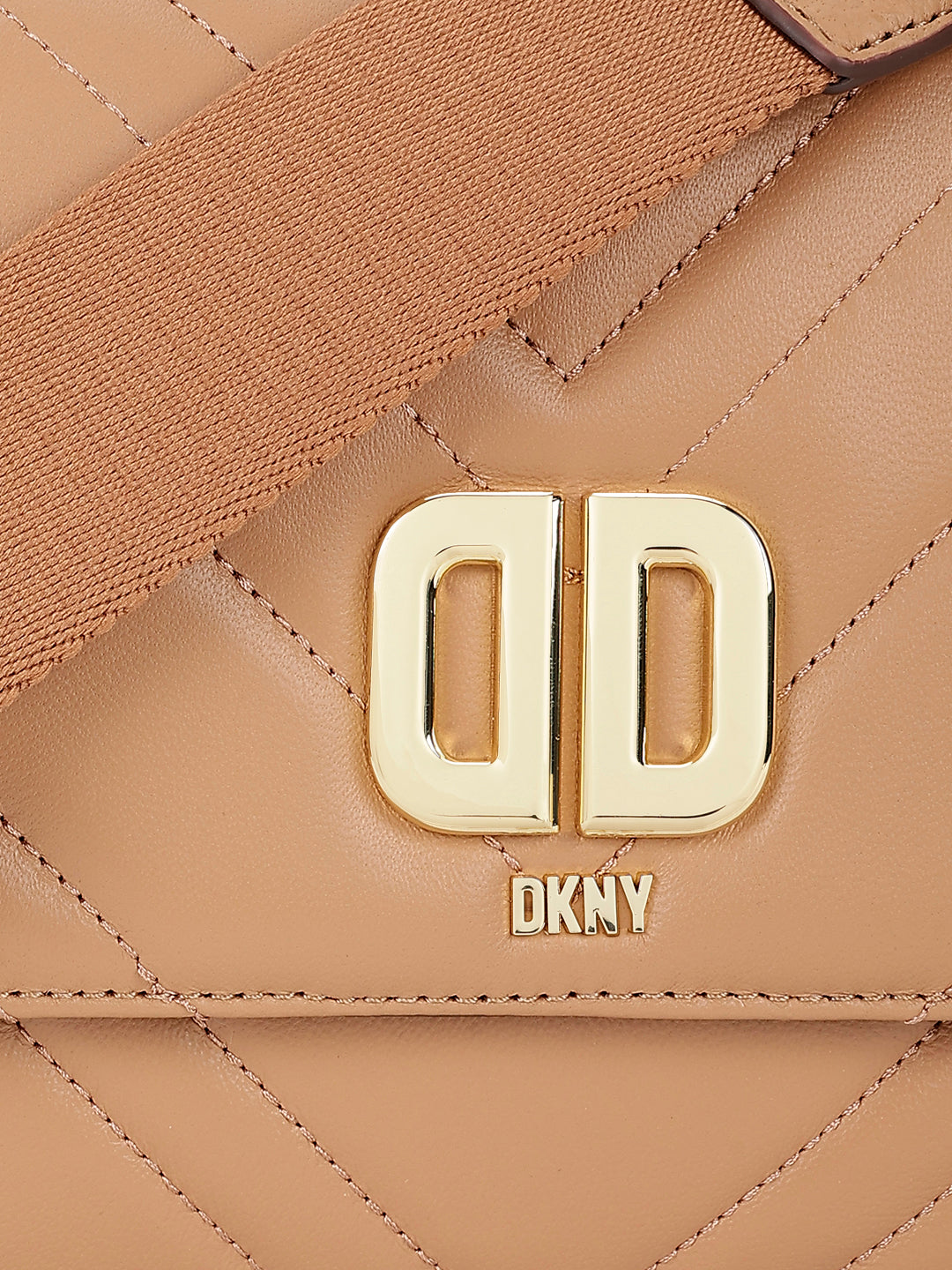 Dkny Women Brown Solid Quilted Shoulder Bag