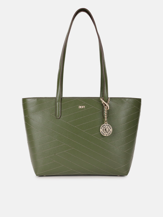Dkny Women Green Solid Tote Bag