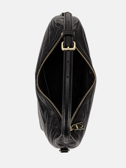 Dkny Women Black Solid Quilted Hobo Bag