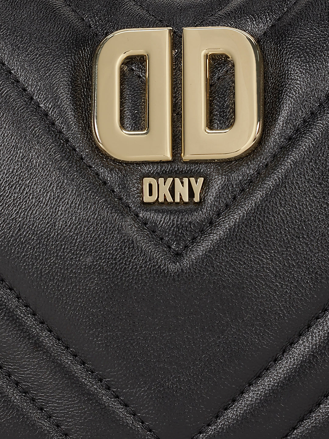 Dkny Women Black Solid Quilted Hobo Bag