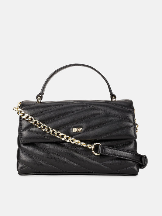 Dkny Women Black Solid Quilted Sling Bag